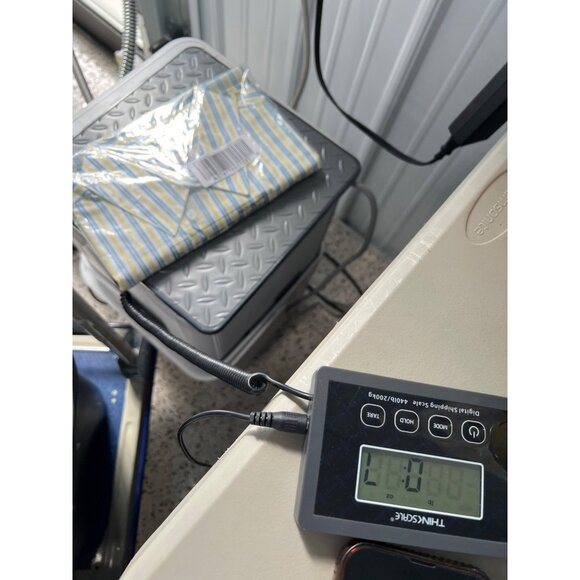 Denim and Company Printed Button Front Shirt Womens M Yellow Stripe Cotton Blend - Picture 3 of 7